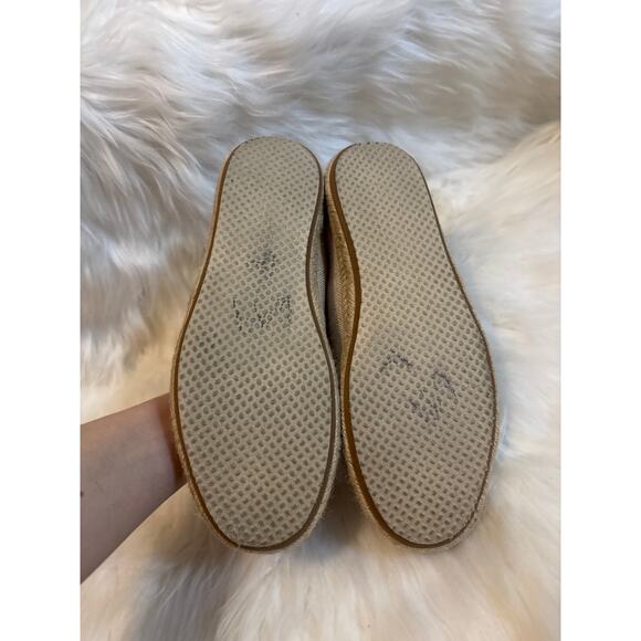 Toms Neutral Shine Fabric Espadrille Slip Ons Women’s Size 8 - Picture 4 of 5